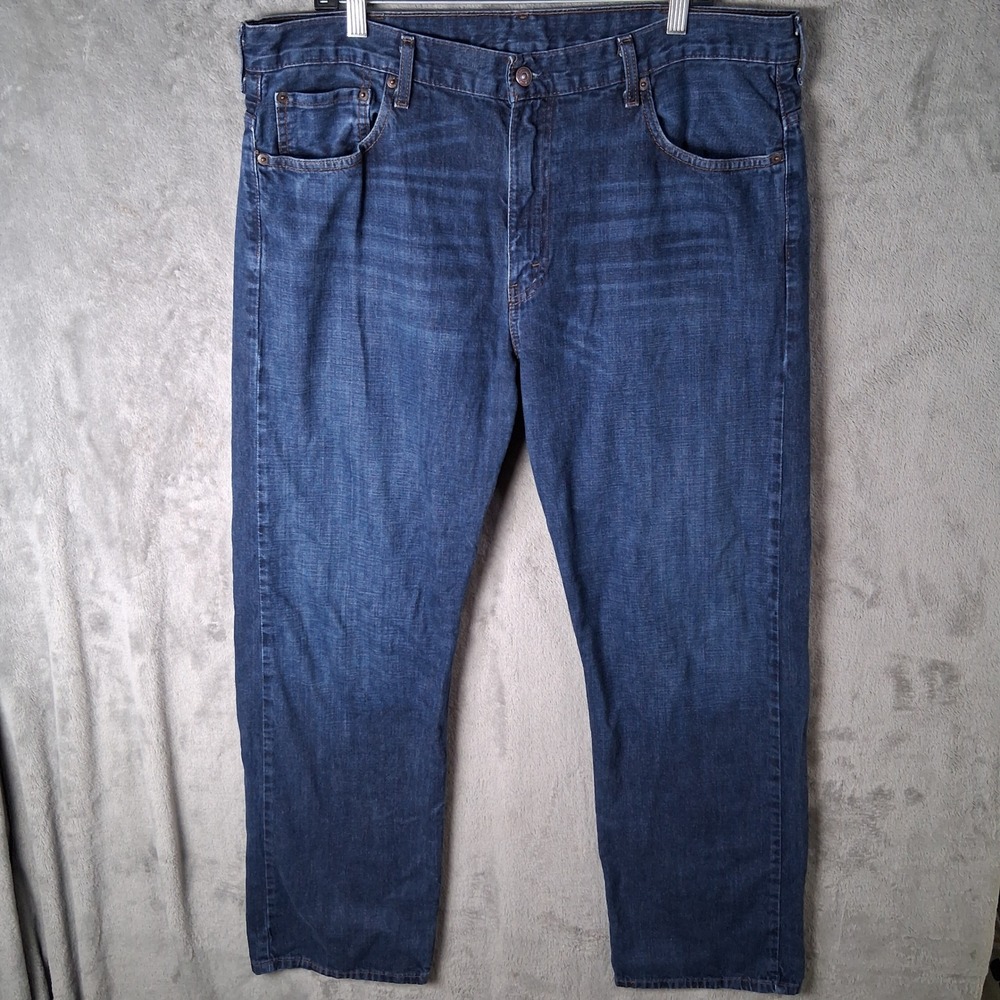 Levis 569 Loose Straight Jeans Mens 38x34 Dark Wash Blue Denim 00569-0132